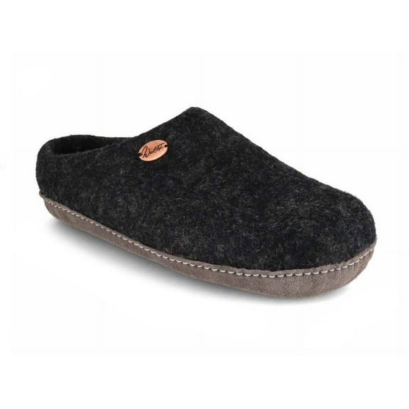 WoolFit® Felt Slippers | Footprint, charcoal
