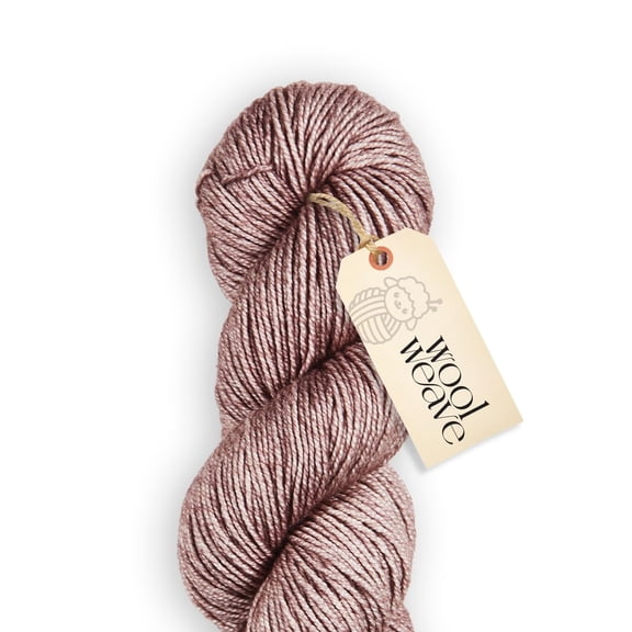 WoolWeave Merino Silk DK Yarn, 75% Merino 25% Silk, 100g/200yd, Pink Pearl Skein