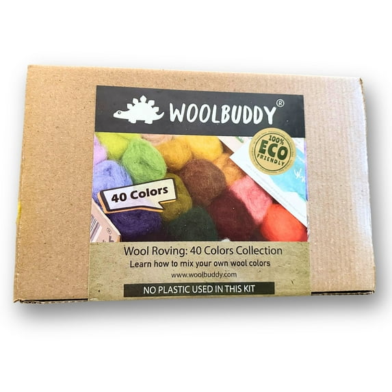 Woolbuddy Wool Roving: 40 Colors Collection