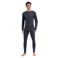 thumbnail image 1 of Woolcano Men's 100% Merino Wool Base Layer Set, Thermal Top and Bottoms for Skiing, Hiking, Winter Work and Cold Weather Activities, 1 of 6