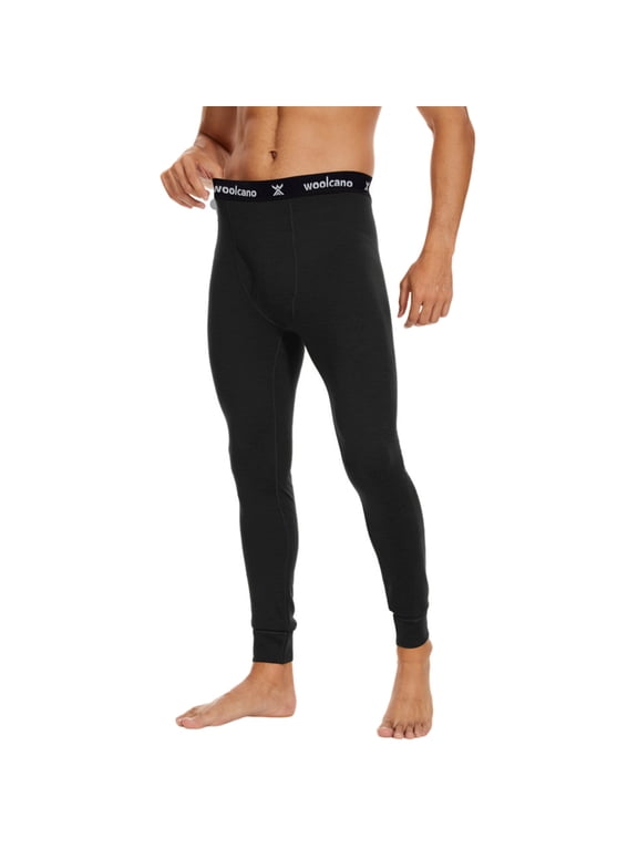 Men's 100% Merino Wool Thermal Base Layer Bottoms, 190 GSM, Winter Long Johns for Hiking, Skiing & Outdoor Work
