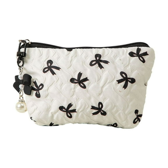 Woolen Knitted Makeup Bag for Women Portable Cosmetic Pouch Travel Organizer Small Zippered Toiletry Bag for Lipstick Coin Purse Ins Style