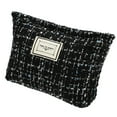 thumbnail image 1 of Woolen Makeup Bag Large Capacity Makeup Pouch for Coin Purse Foundations Lipsticks Brushes Black, 1 of 7