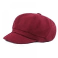 thumbnail image 1 of Woolen Octagonal Hat Women Adjustable Soft Woolen Painter Hat Autumn Winter for Outdoor Daily Life Woolen Hat, 1 of 6