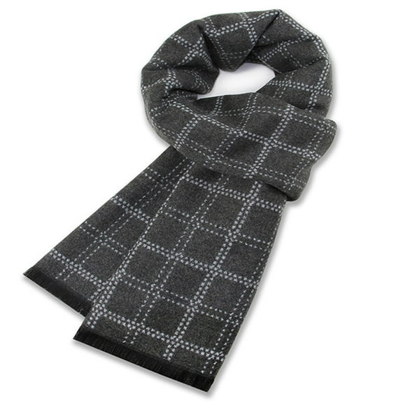 Woolen Scarf for Men Women Cold Weather Thermal Warm Shawls Unisex Couples Classic Plaid Printed Fall Winter Scarves
