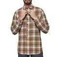 thumbnail image 1 of Woolen Shirts for Men Big & Tall S-4X Plus Size Long Sleeve Shackets Shirt with Pockets Button-Down Collared Vintage Plaid Printed Office Work Tops, 1 of 7