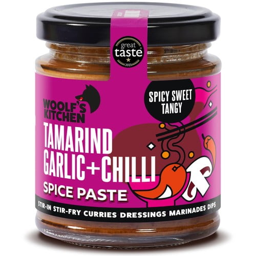 Woolf's Kitchen Tamarind, Garlic + Chilli Spice Paste 190g, British Import (Pack of 2)
