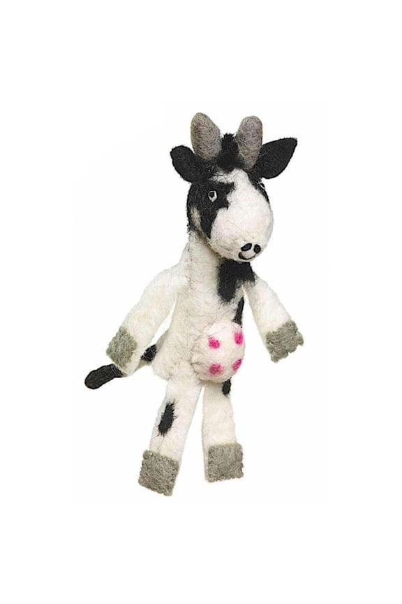 Woolie Finger Puppet Cow Wild Woolies