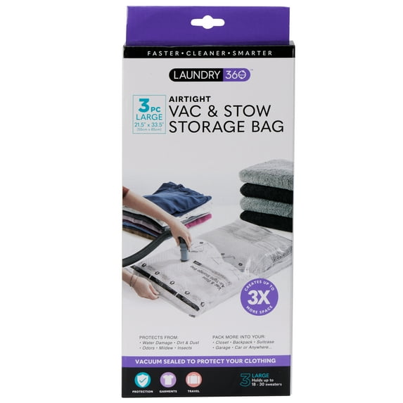 Laundry 360 3 Piece Air-Tight Large Vacuum Storage Bags