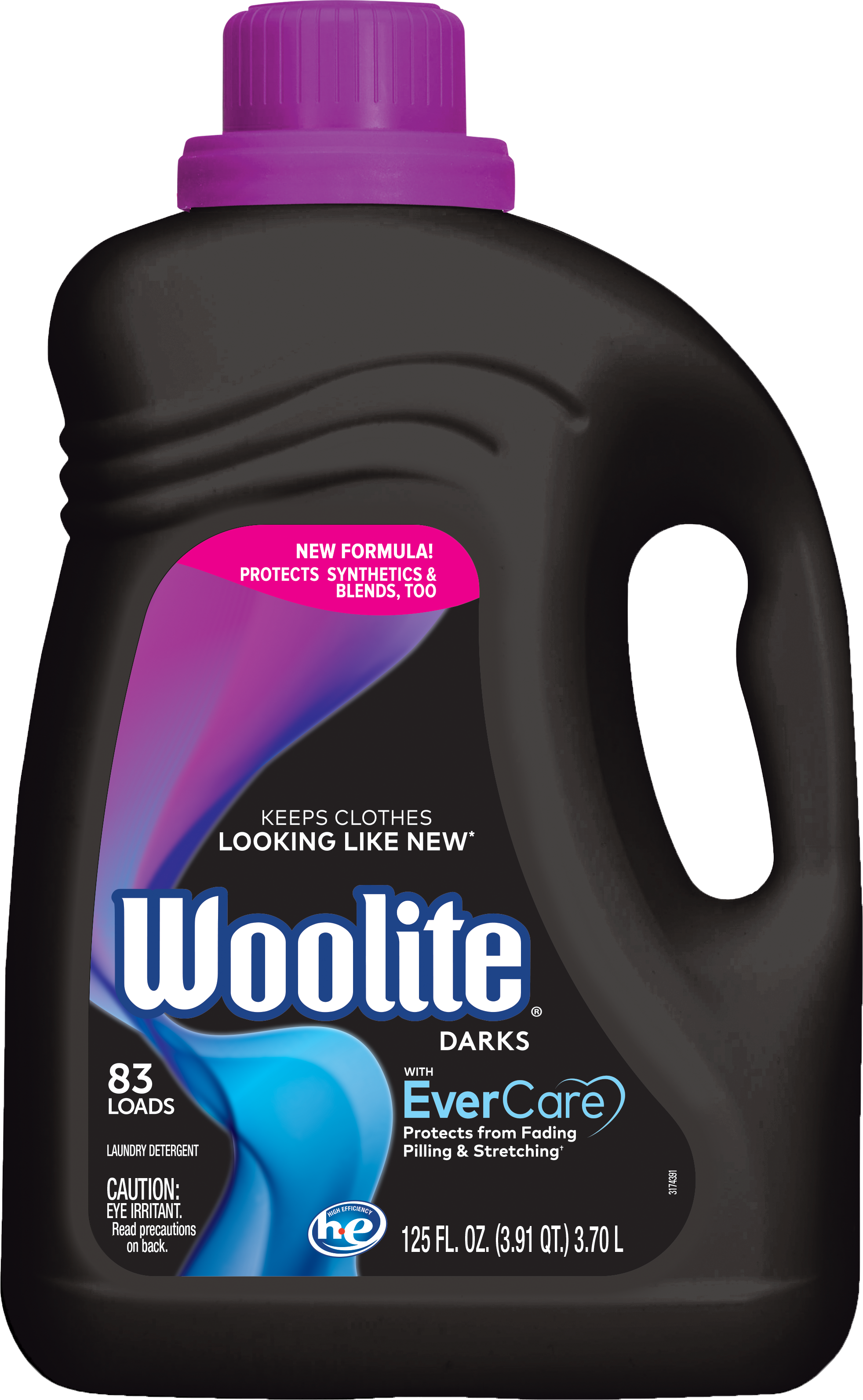 Woolite All DARKS Liquid Laundry Detergent, Midnight Breeze Scent, 83 Loads, 125oz, Regular & HE Washers, Dark & Black Clothes & Jeans, Packaging May Vary - image 1 of 6