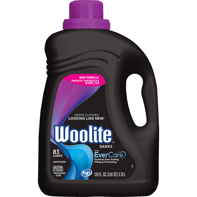 Woolite All DARKS Liquid Laundry Detergent, Midnight Breeze Scent, 83 Loads, 125oz, Regular & HE Washers, Dark & Black Clothes & Jeans, Packaging May Vary