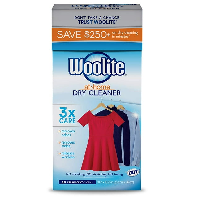 Woolite AtHome Dry Cleaner, Fresh Scent, 14 Cloths
