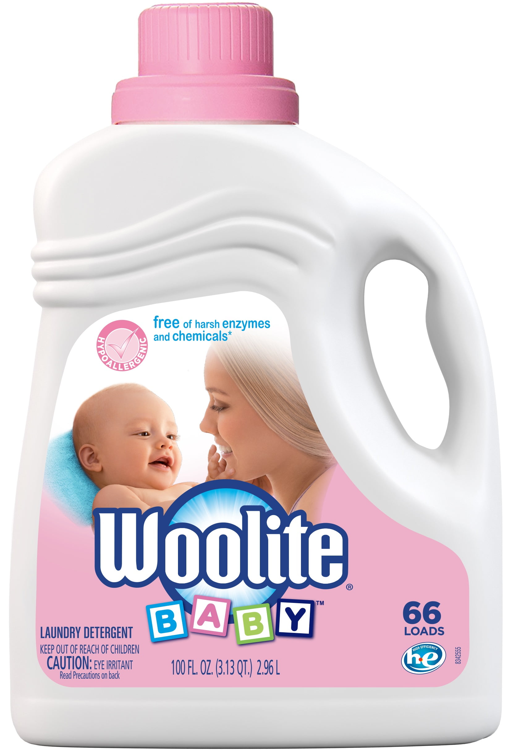 Woolite Baby Laundry Detergent Liquid, 66 loads 100oz, Hypoallergenic