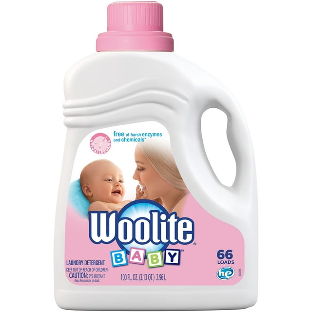Woolite Baby Laundry Detergent Liquid, 66 loads 100oz, Hypoallergenic