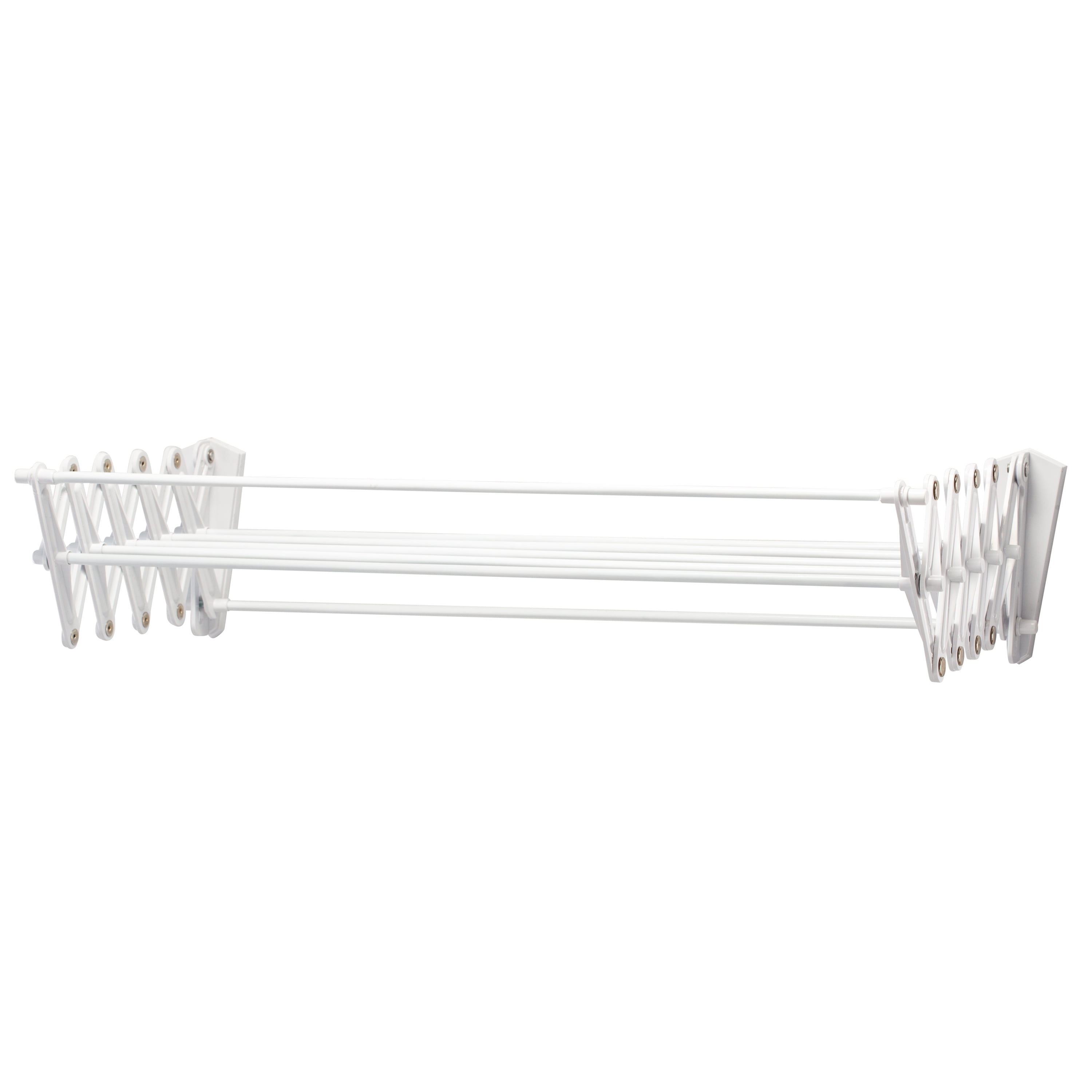 Woolite Collapsible Metal Plastic Clothes Drying Rack White