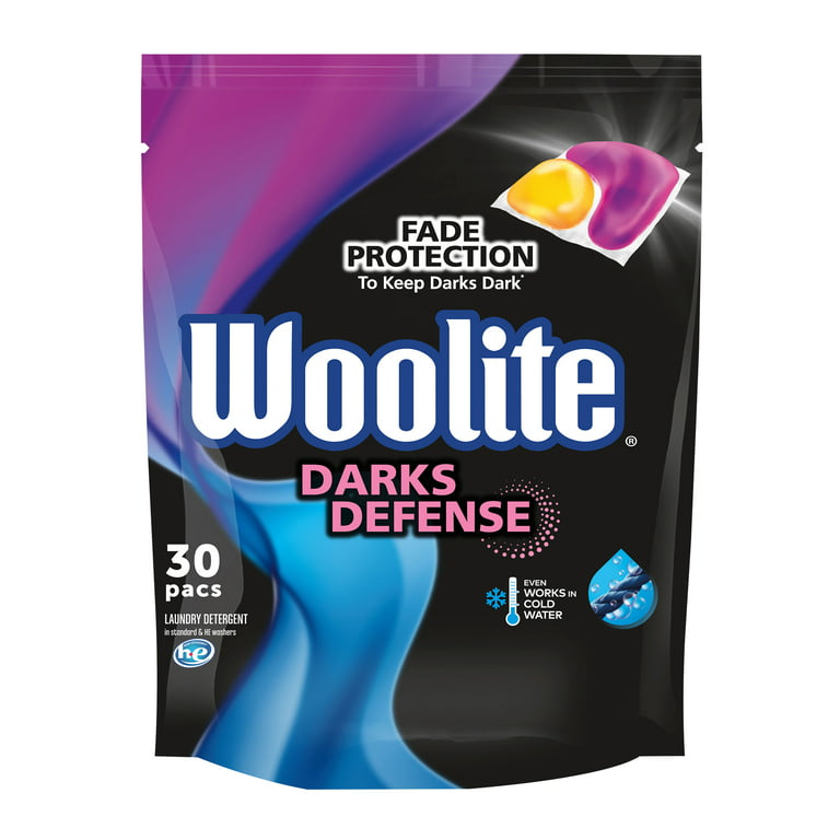 Woolite Darks, 30ct Laundry Detergent Pacs, for Standard & HE Washers