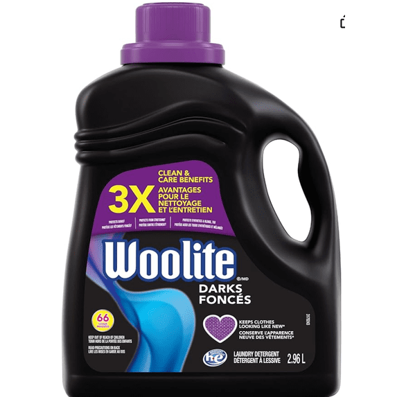 Woolite Darks Laundry Detergent - 3X Cleaning Power - 66 Loads - 2.96L