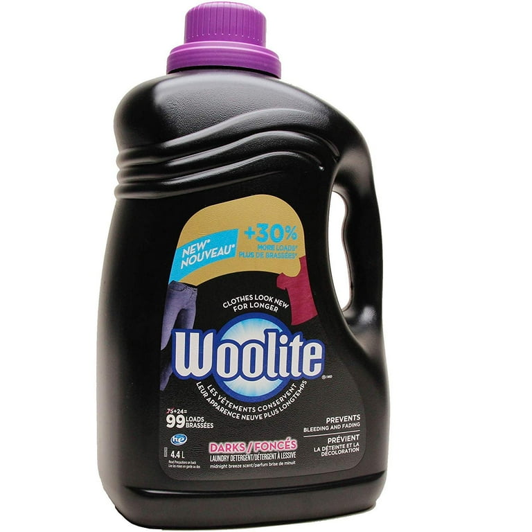 Woolite Darks Liquid Laundry Detergent, 150 Fl. Oz, 75 Loads, High  Efficiency, Black