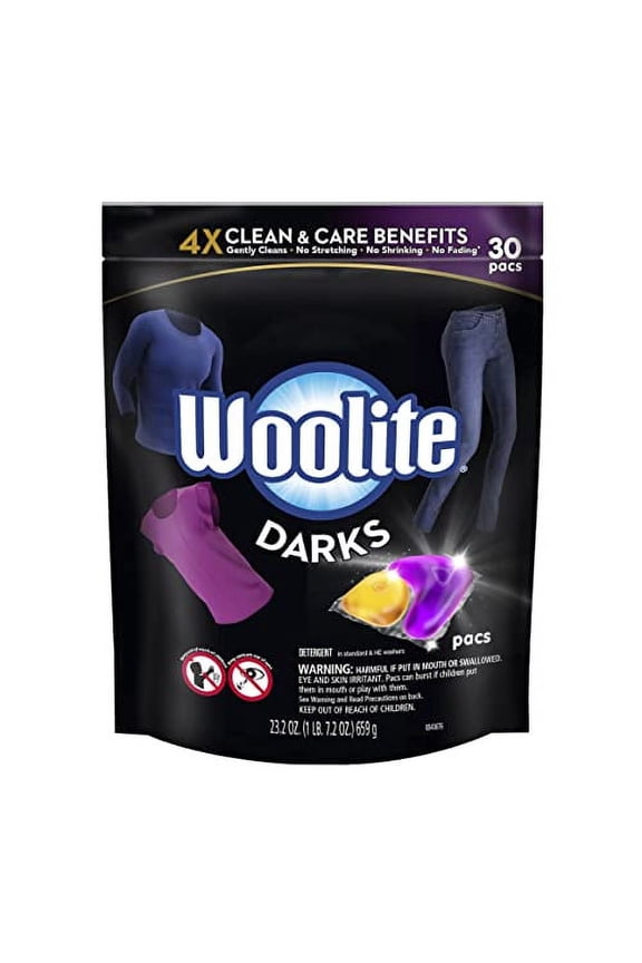 Darks Pacs, Laundry Detergent Pacs, 30 Count, for Standard and HE Washers, detergent for black clothes, black detergent, dark laundry detergent