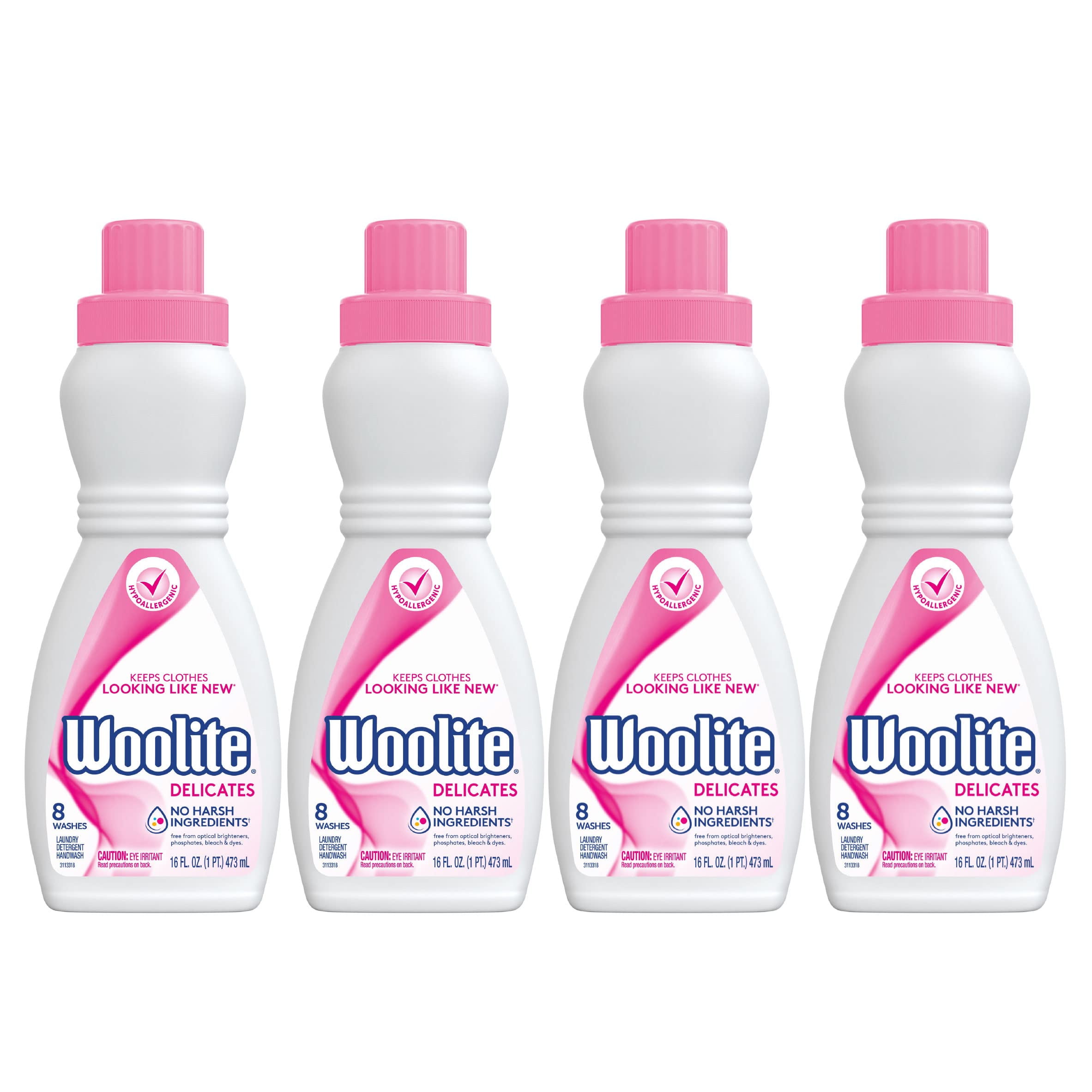 Woolite For All Delicates Laundry Detergent, 16 Fl Oz (Pack Of 4