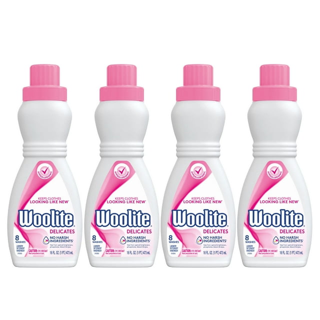 Woolite For All Delicates Laundry Detergent, 16 Fl Oz (Pack Of 4