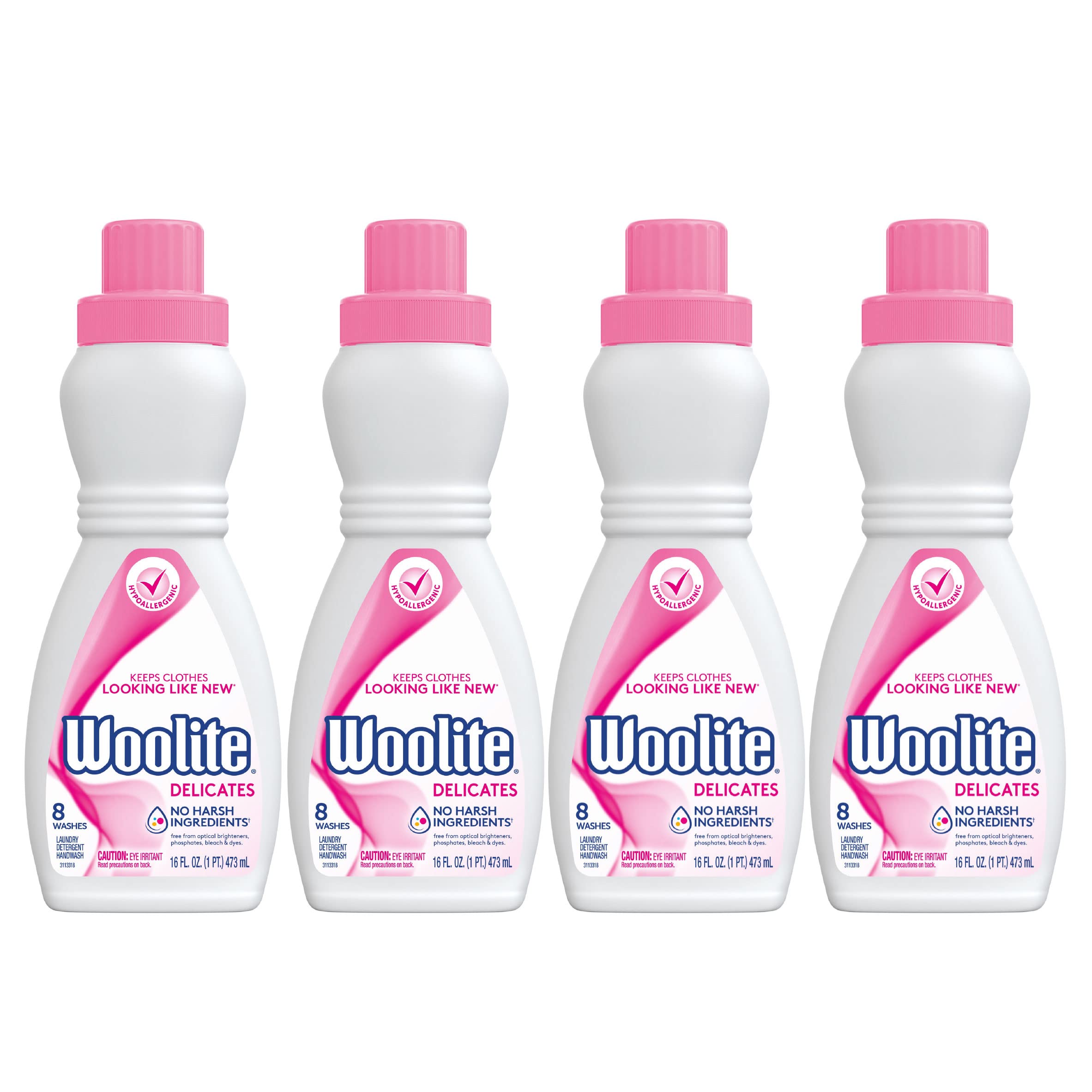 Woolite For All Delicates Laundry Detergent, 16 Fl Oz (Pack of 4