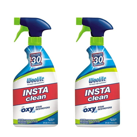 Woolite INSTAclean Permanent Stain and Odor Remover, 22 oz, Pack of 2, 21799