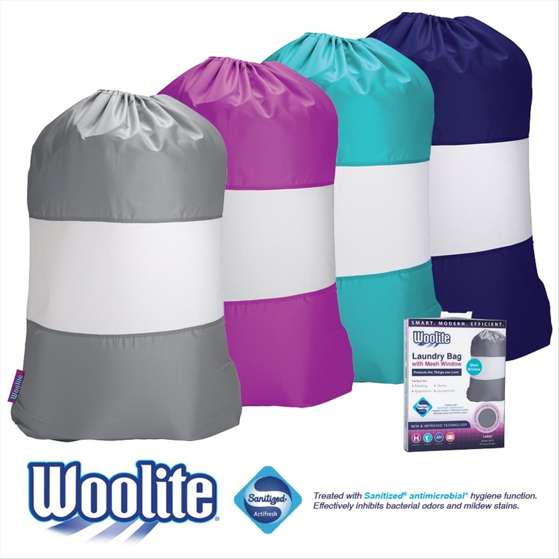 Woolite Sanitized Laundry Bag with Mesh Window
