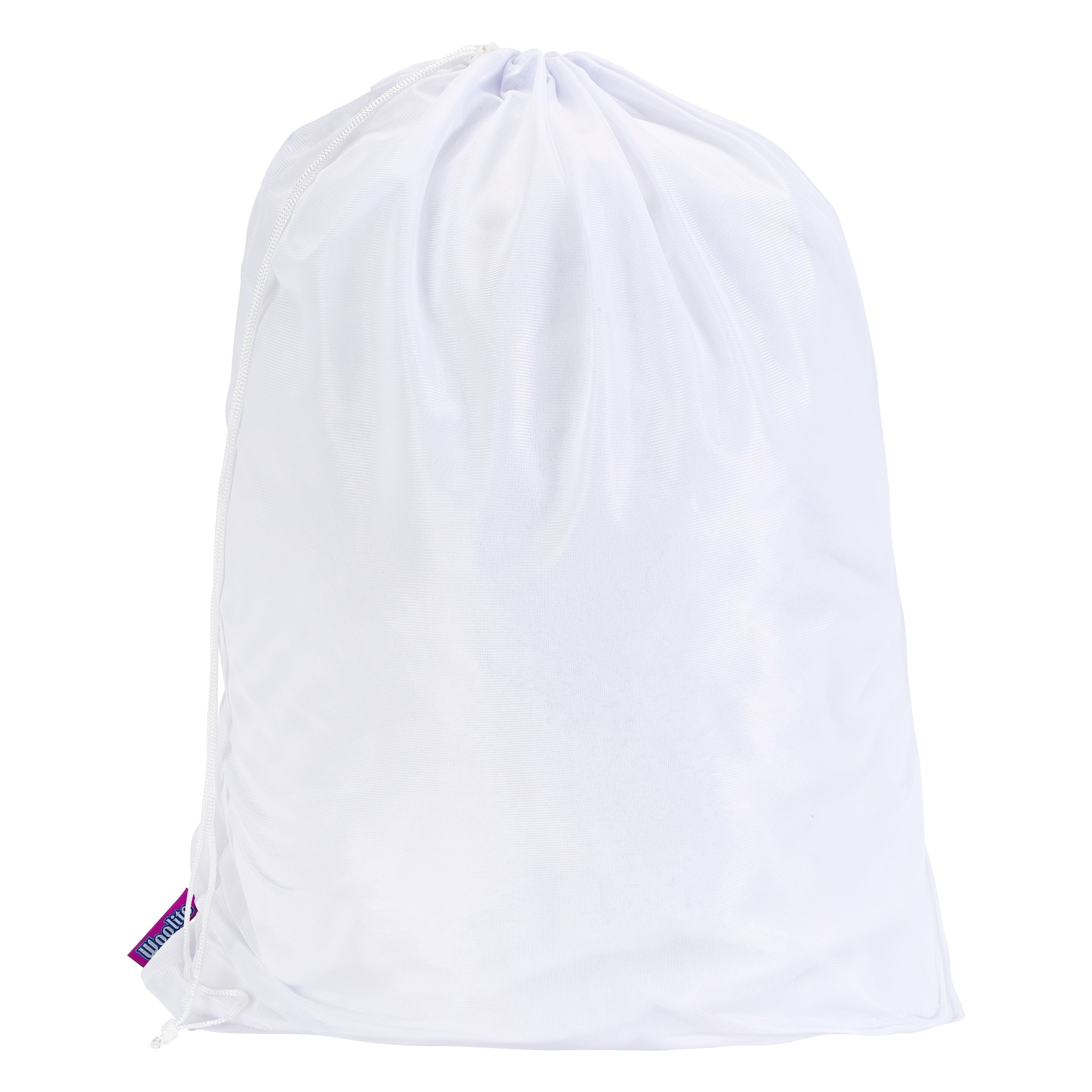 Woolite Sanitized Mesh Laundry Bag, White, 36" x 24" x 7"
