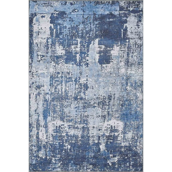 Woolknot Enclave 7'10'' Round ENC2251 Silver/Navy 0.24 inch Area Rug