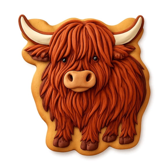 Woolly Highlander Cow Cookie Cutter - 4x3.5" Fun Baking Kitchen Tool