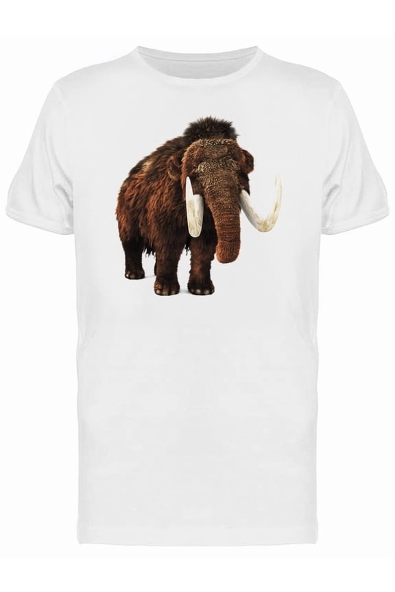 Woolly Mammoth 3D Art T-Shirt Men -Image by Shutterstock, Male XX-Large