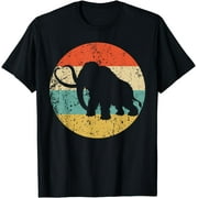 Woolly Mammoth Silhouette Retro Prehistoric Animal T-Shirt