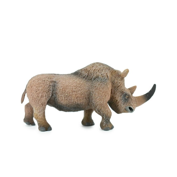 Woolly Rhino, Prehistoric Mammal, Dinosaur, Museum Quality, Hand Painted, Very Realistic Rubber Figure, Model, Educational, 6 1/2" CH279 BB125