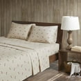 thumbnail image 1 of Woolrich 100 Percent Cotton Flannel Printed Sheet Set in Tan Dog, 1 of 6