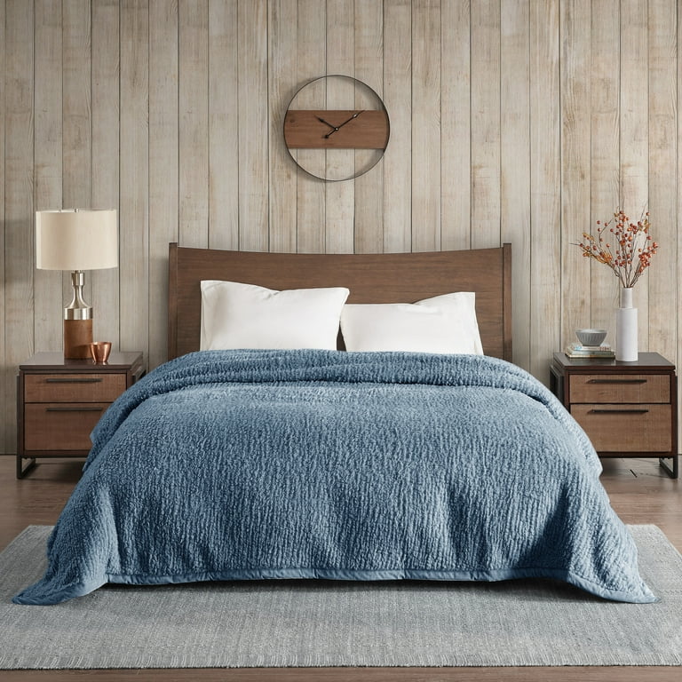 Woolrich Burlington Berber Blanket King Blue