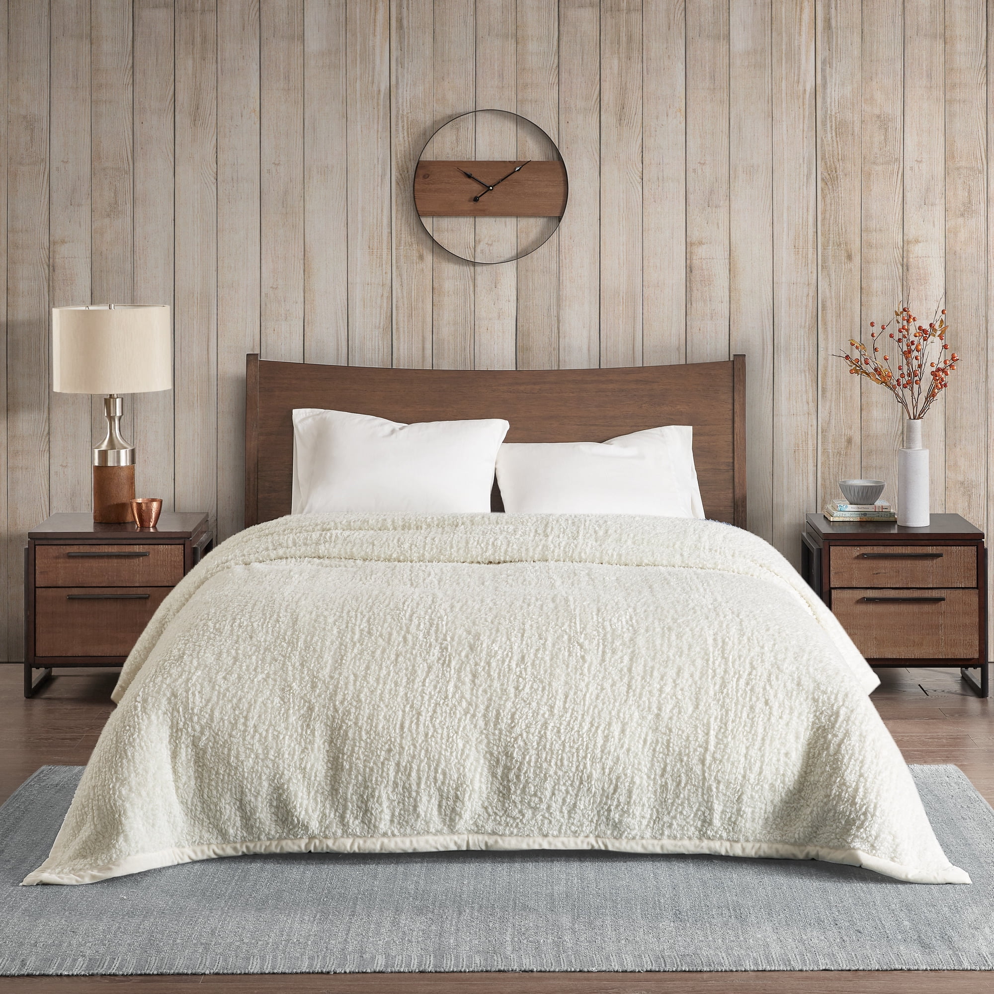 Woolrich Burlington Berber Blanket King Ivory