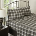 thumbnail image 1 of Woolrich Flannel Cotton Sheet Set, Cal King, Brown Plaid, 1 of 9