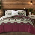 Woolrich Queen Size Southwestern Print Comforter Set with Decor Pillow, 4Piece Ultra Soft