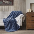 thumbnail image 1 of Woolrich Heated Plush to Berber Throw, 60x70", Sapphire Blue, 1 of 8