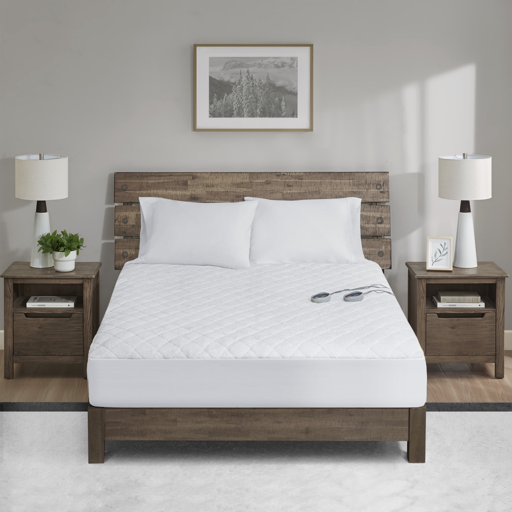 Woolrich Heated Sherpa Mattress Pad, King, White Walmart