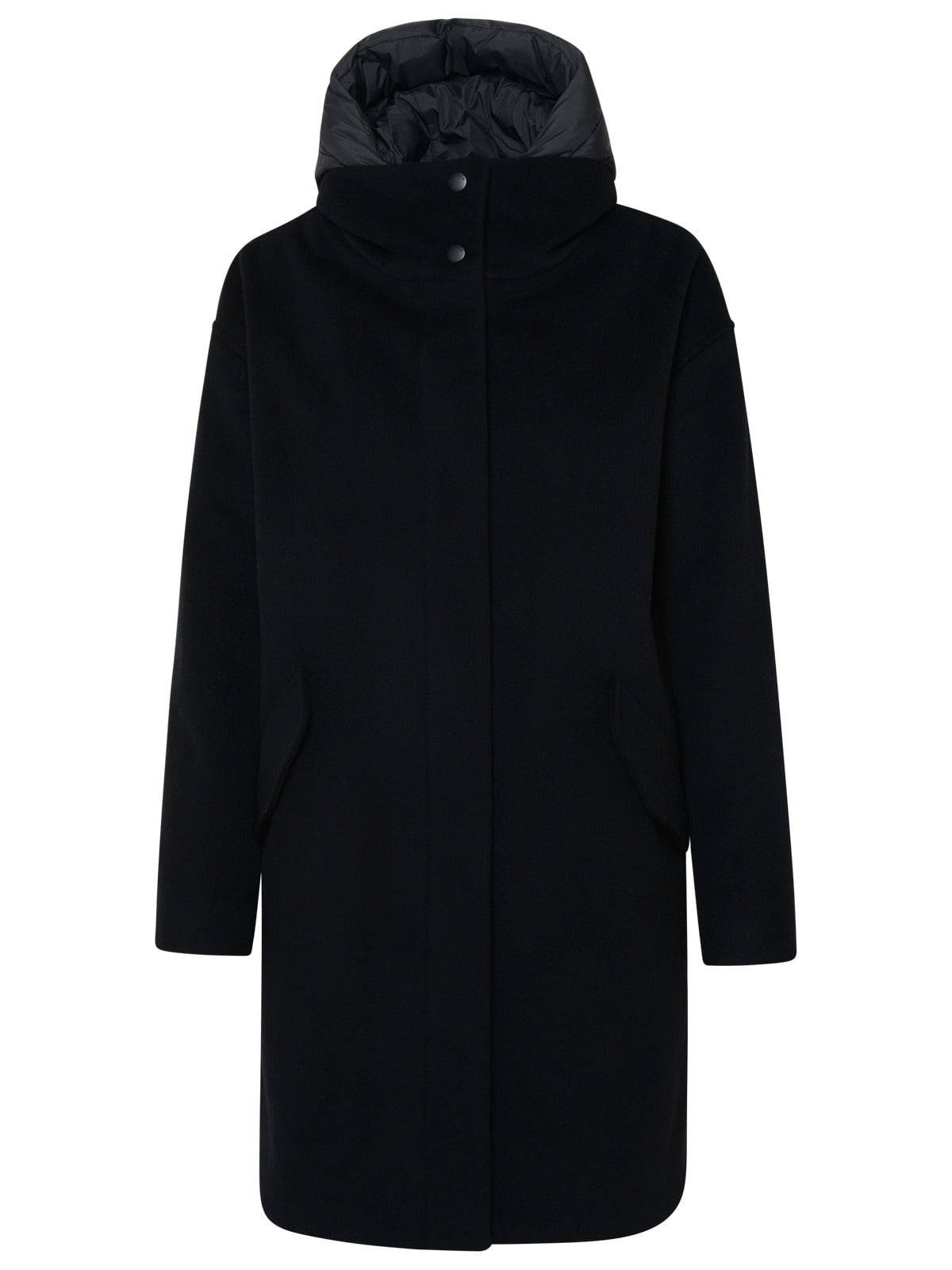 Woolrich John Rich & Bros Woman 'Kuna' Parka In Black Cashmere Blend