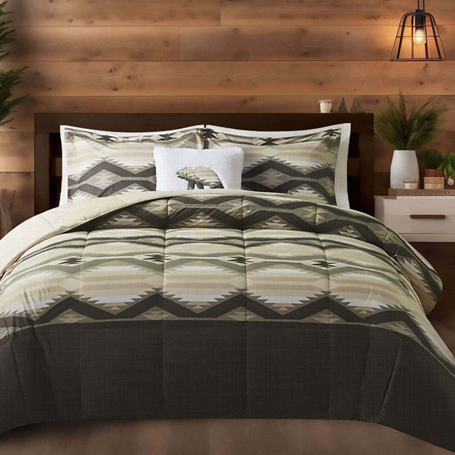 Woolrich King Size Down Alternative Comforter Set with Decor Pillow 4