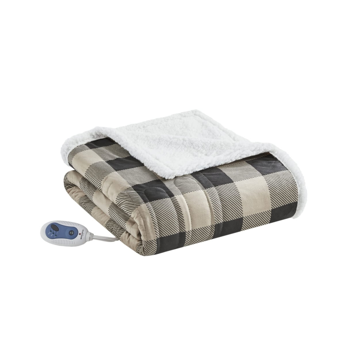 Tan Mink to Berber Electric Heated Throw Blanket