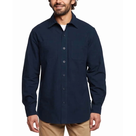 Woolrich Men's Cotton Chamois Shirt - Blue - Size 2XL
