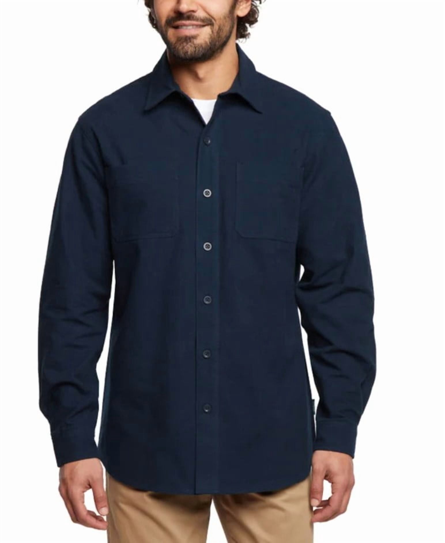 Woolrich Men's Cotton Chamois Shirt - Blue - Size XL - Walmart.com