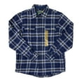 thumbnail image 1 of Woolrich Men's Heavyweight Brushed Cotton Brawny Flannel Shirt (Blue Ombre Plaid, XL), 1 of 1