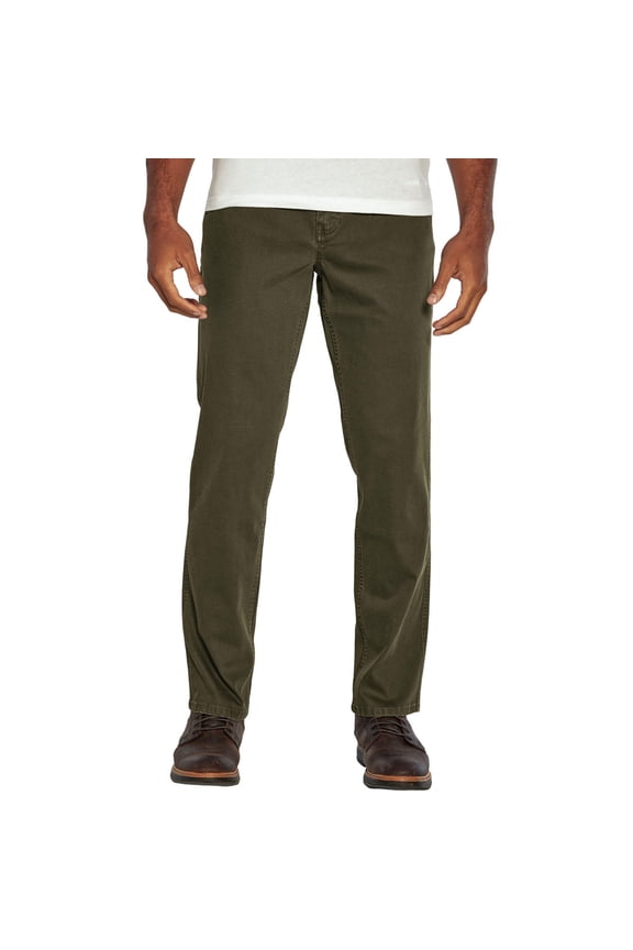 Men's Straight Fit Stretch Fabric 5 Pocket Utility Pant (Dark Green, 40x32)
