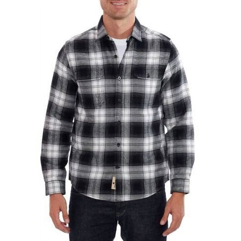 Woolrich Men's Ultimate Brushed Cotton Flannel (Boulder Grey, XX