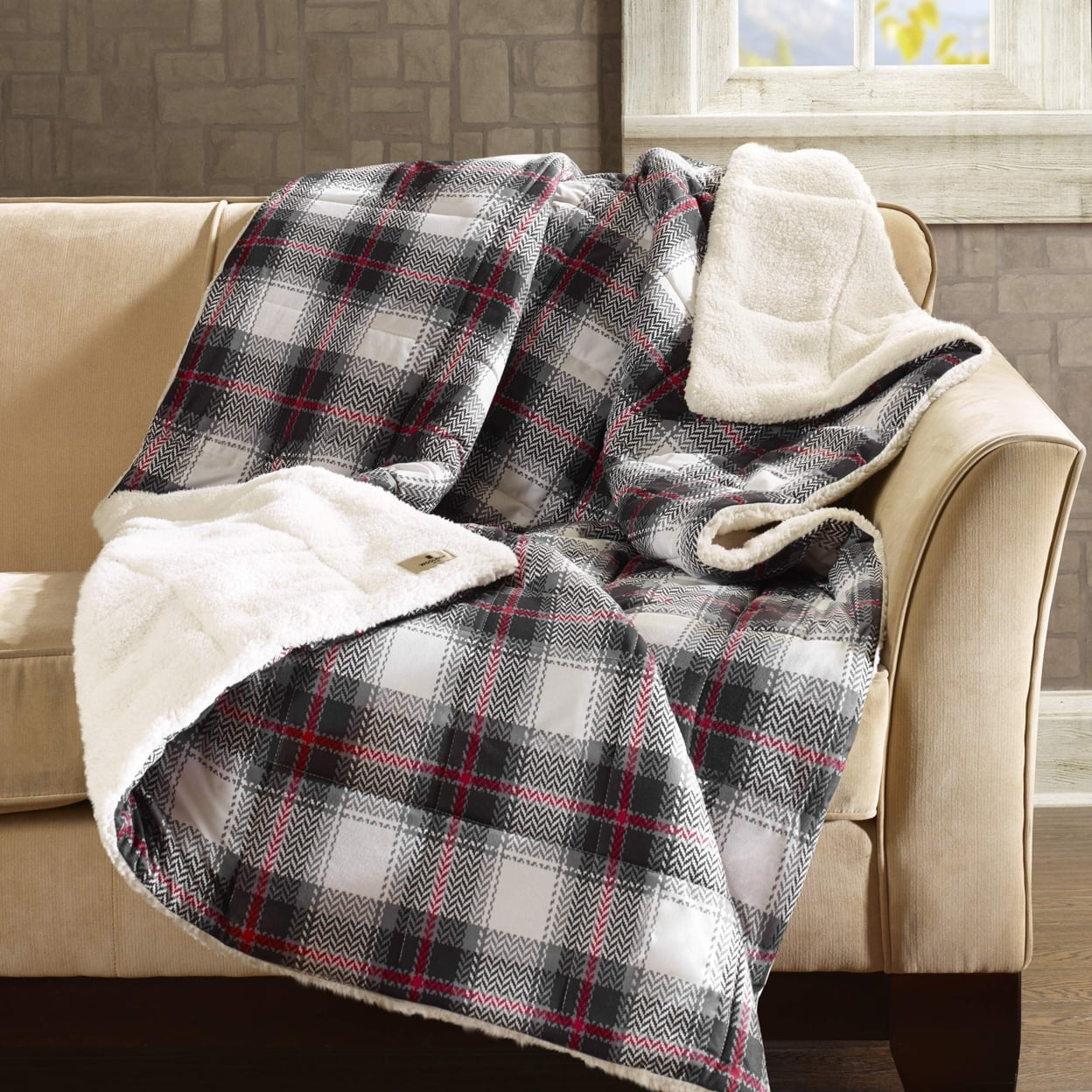 Woolrich Ridley Softspun Down Alternative Oversized Throw Blanket, 50